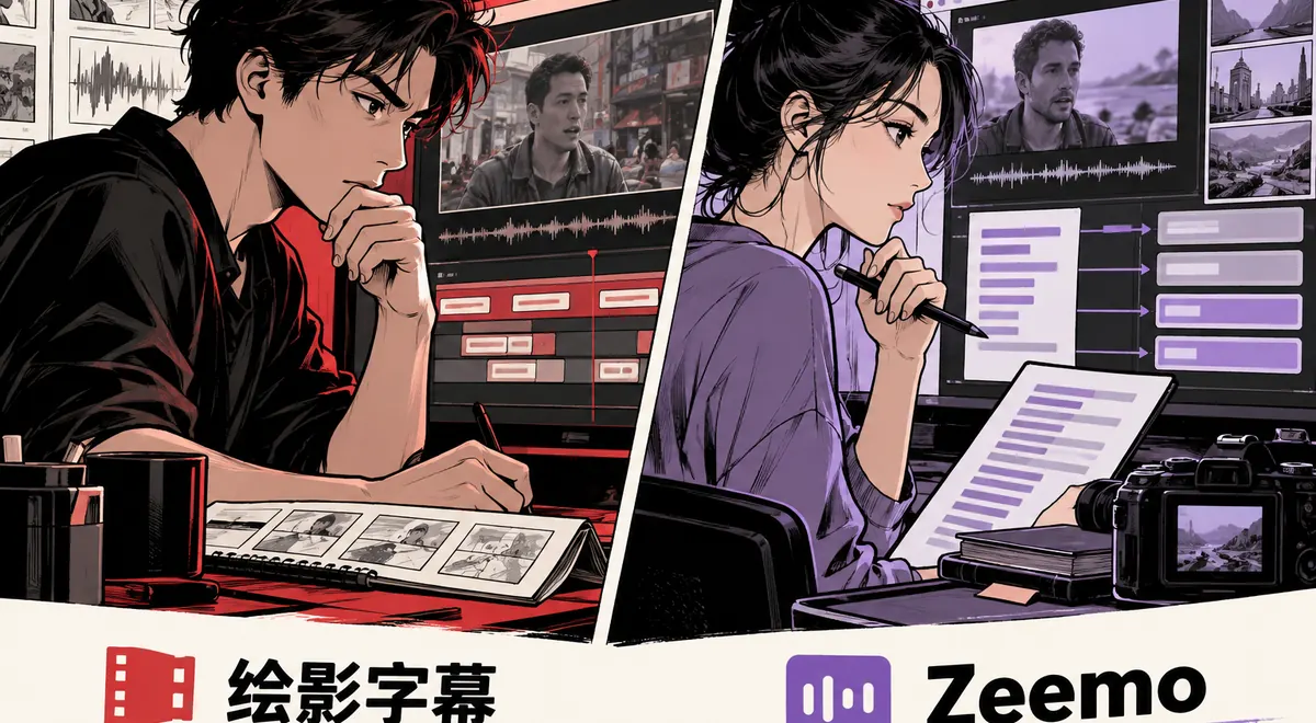 绘影字幕 与 Zeemo 的场景插画