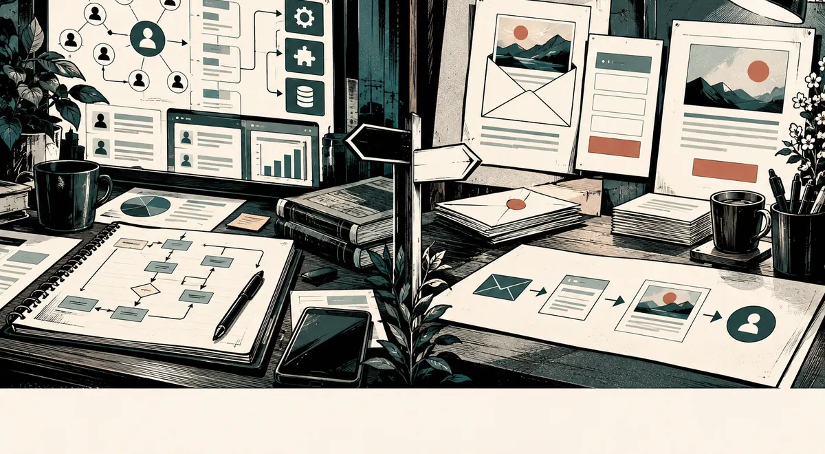 Mailchimp 与 MailerLite 的场景插画