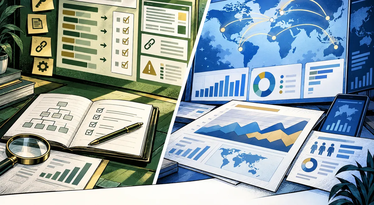SEMRush 与 Similarweb 的场景插画